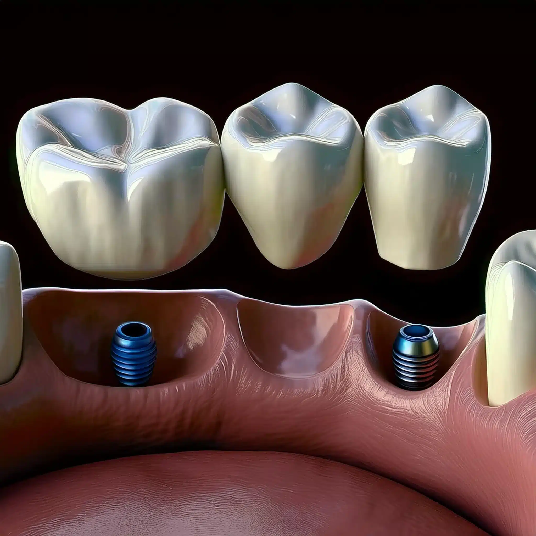 Placement of dental implant supported bridges 