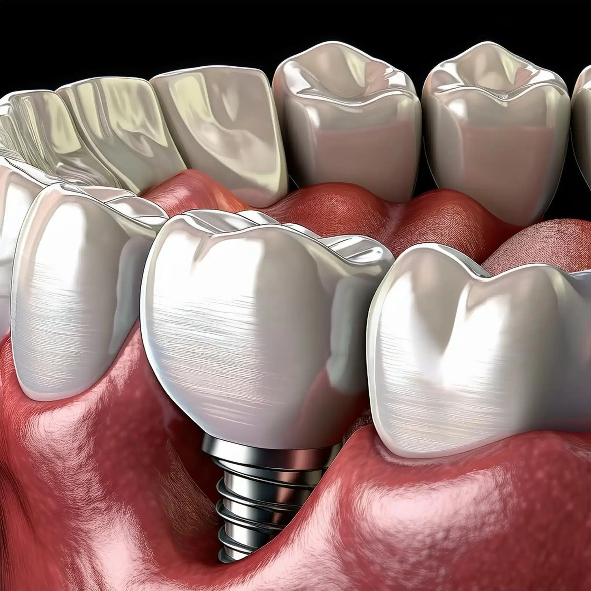 Exemple d'implants dentaires