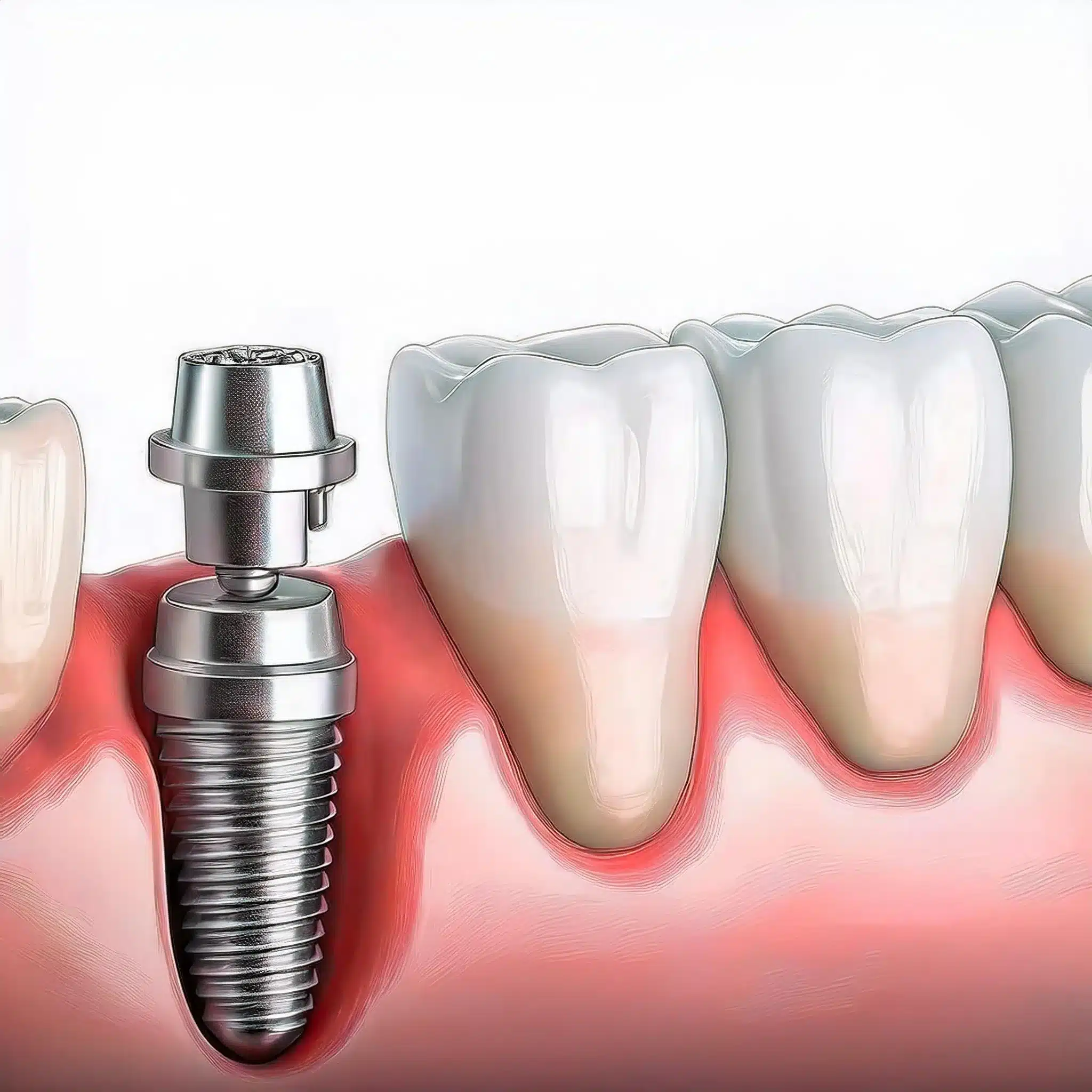 Processus de pose d'un implant dentaire