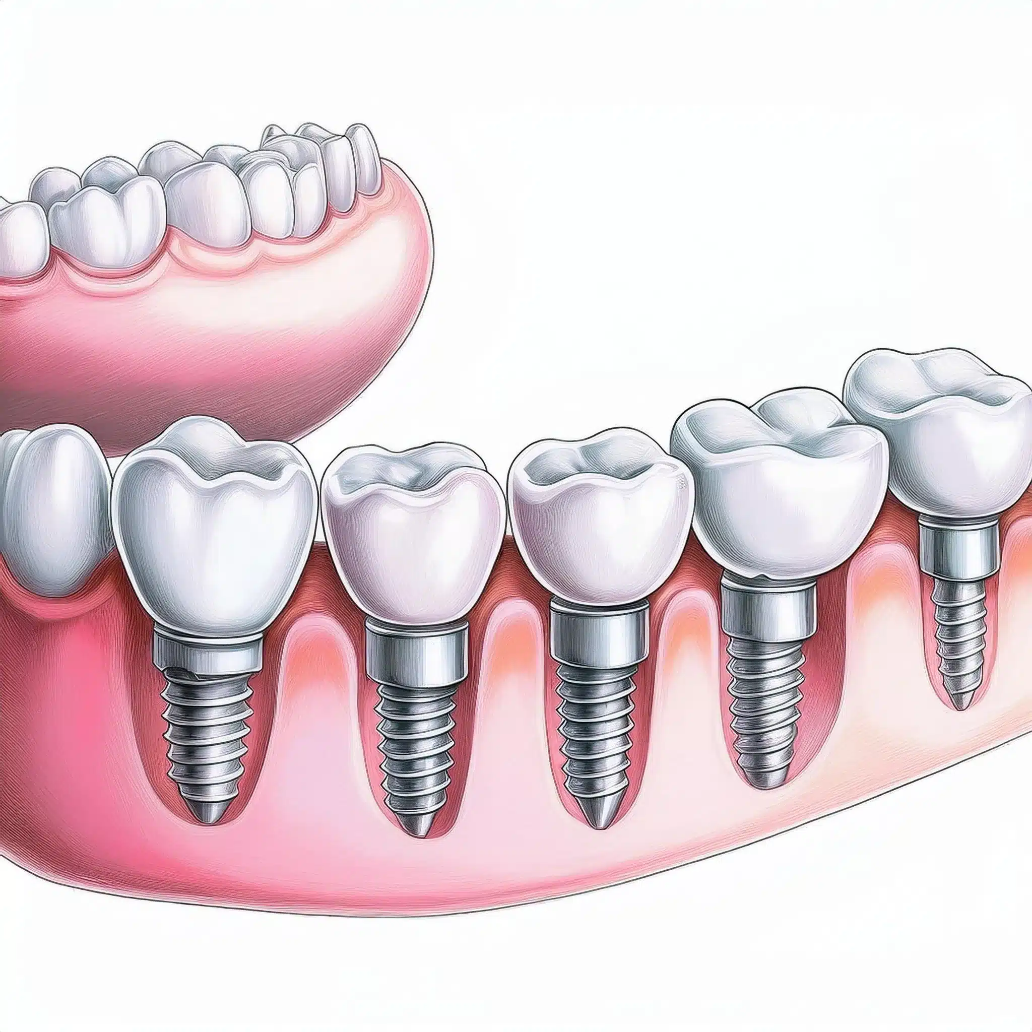 Posizionamento di impianti dentali endostali