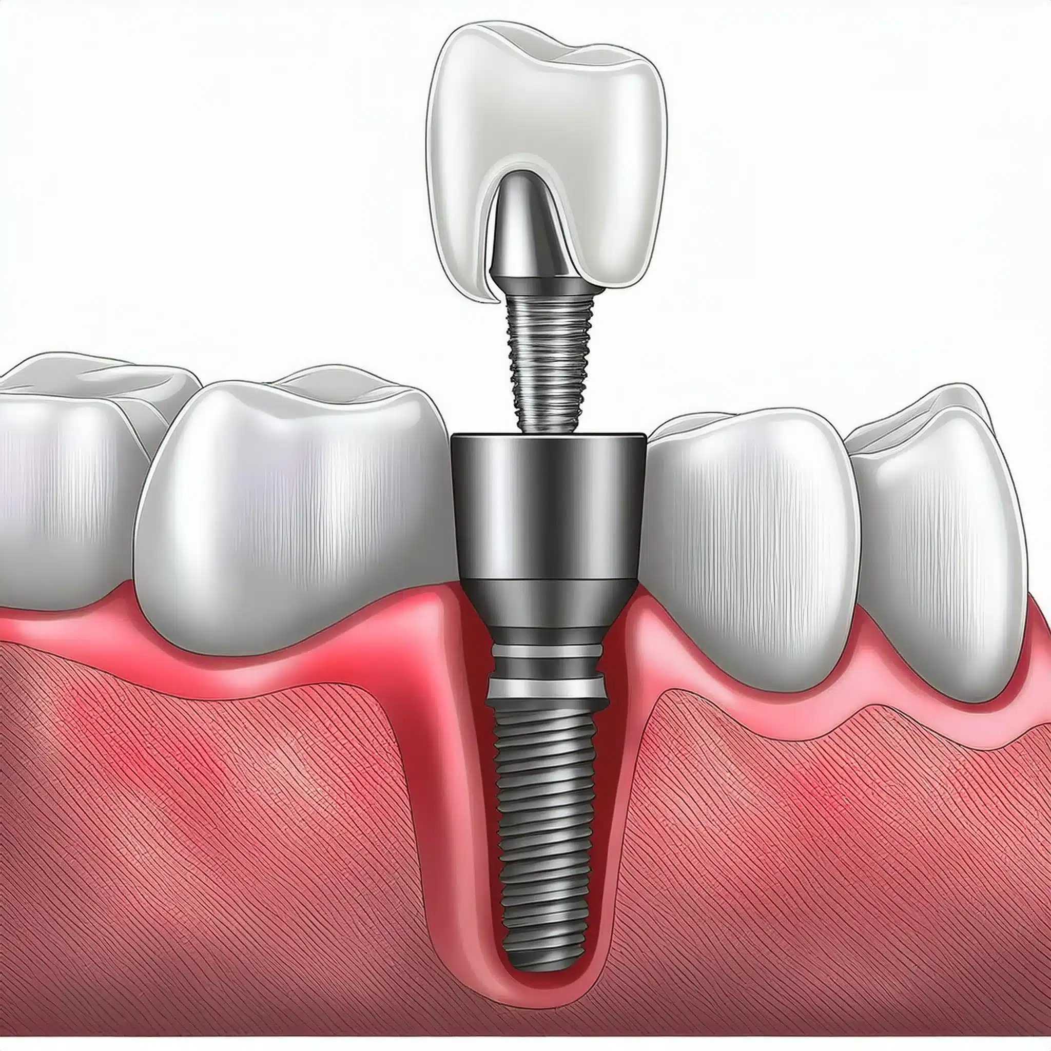 El procedimiento de los implantes dentales