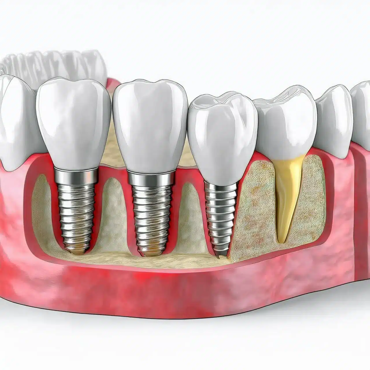 3D plan of dental implant with bone loss