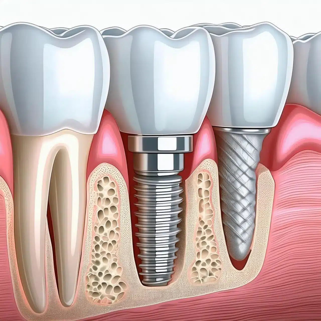 3d plan showing the placement of dental implants