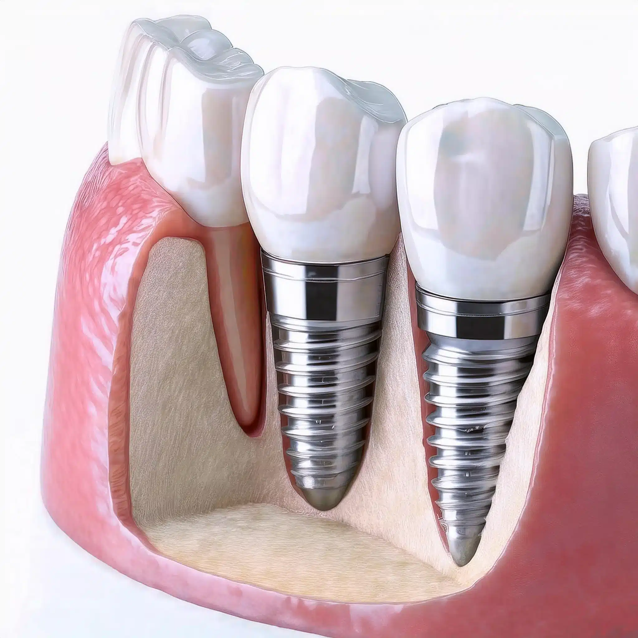 Placement of transosteal dental implants