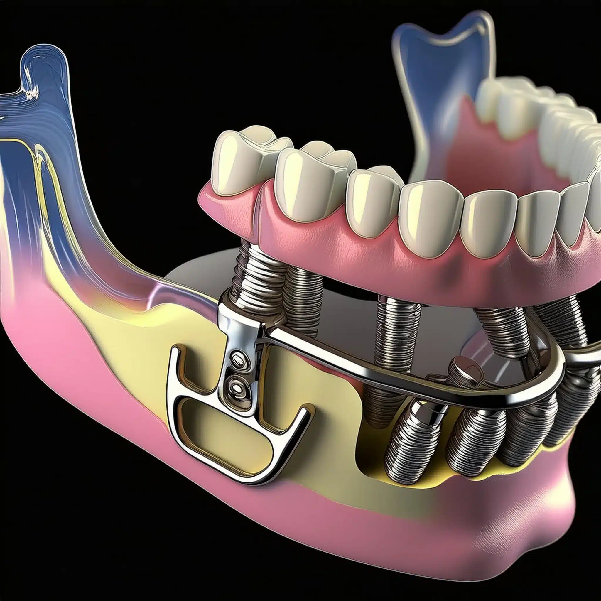 3D plan of subperiosteal dental implants