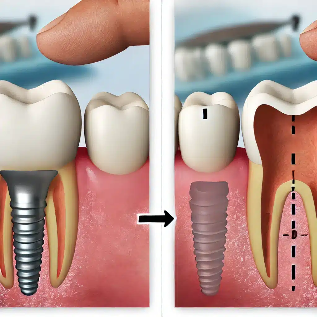 Showing how is a dental implant placement