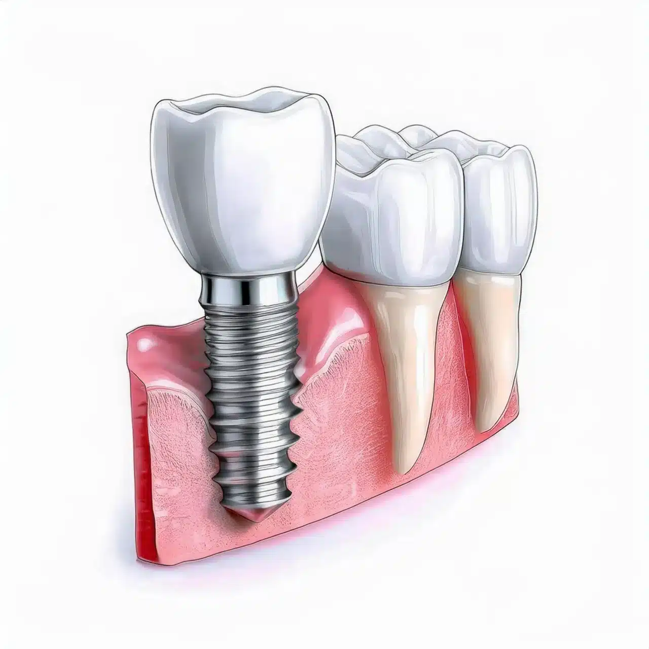 La colocación de implantes dentales