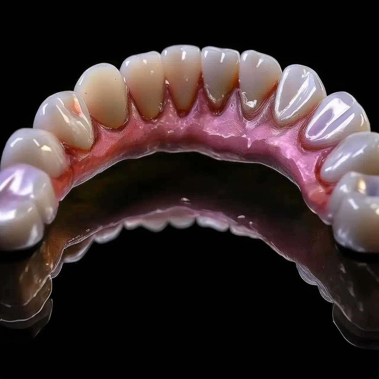 Un travail de zircone sur 4 implants