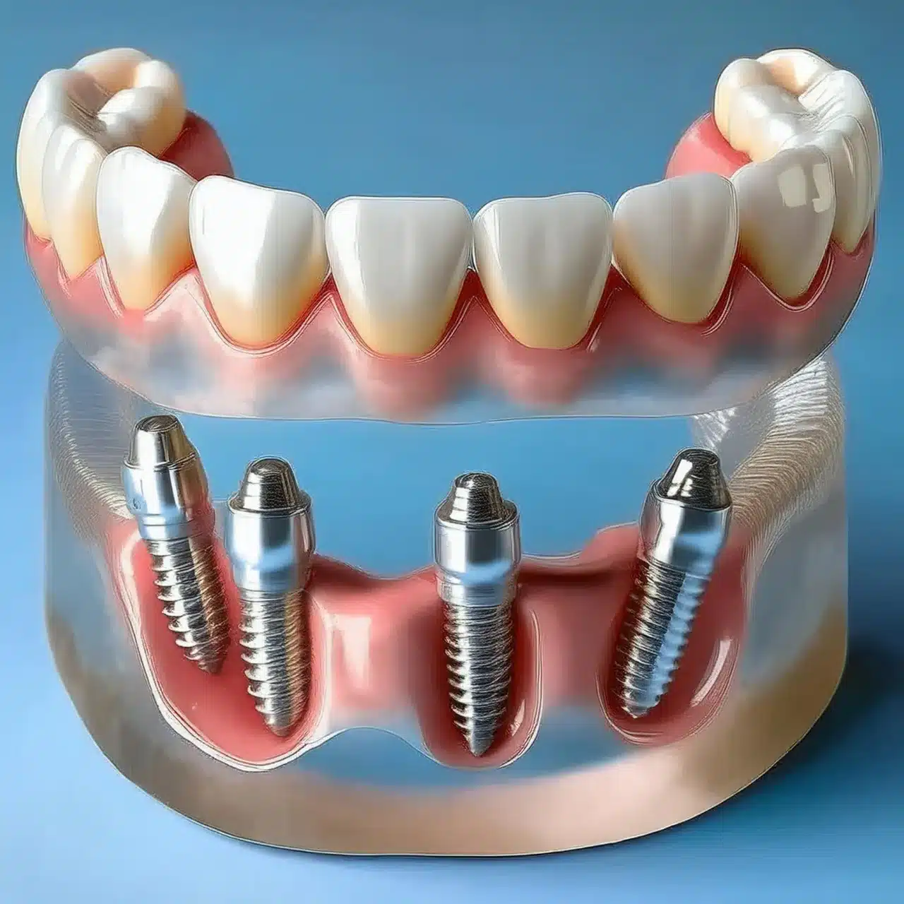 Plan 3D d'implants dentaires en zircone