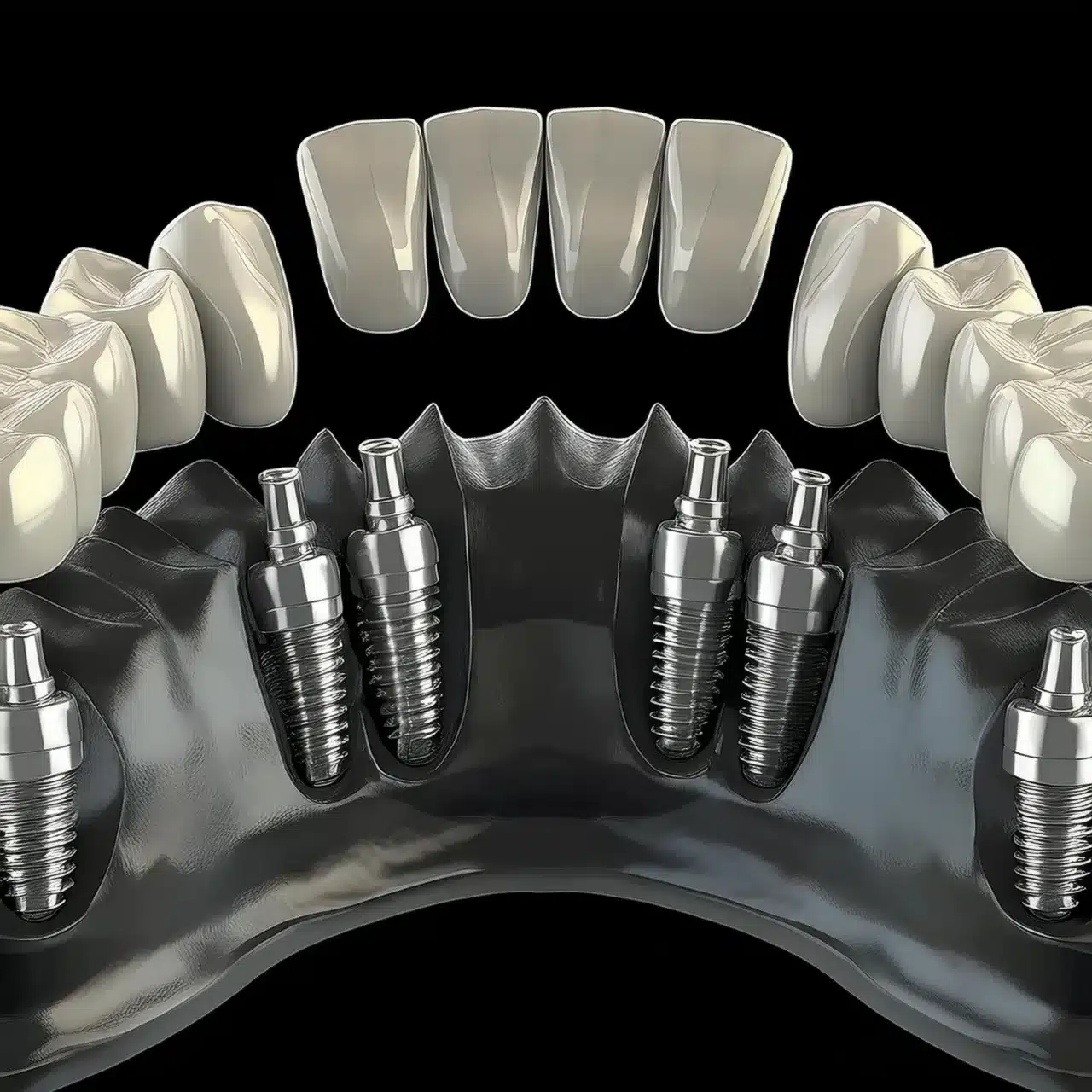 Zirconia all on 6 dental implants