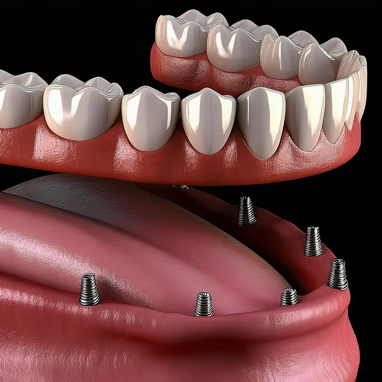 Exemple d'implants dentaires All on 6